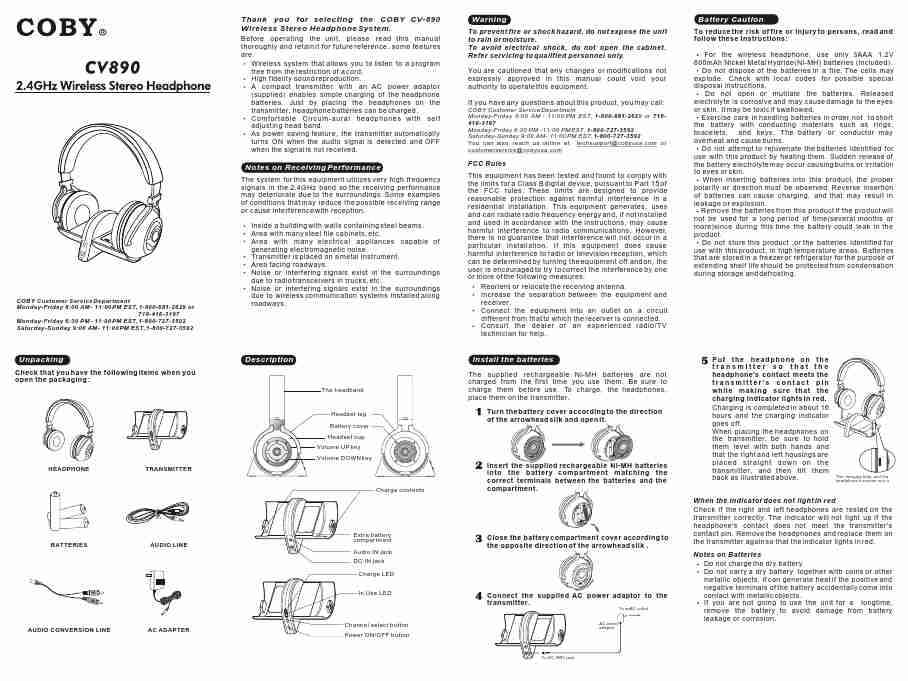 COBY electronic Headphones CV 890-page_pdf